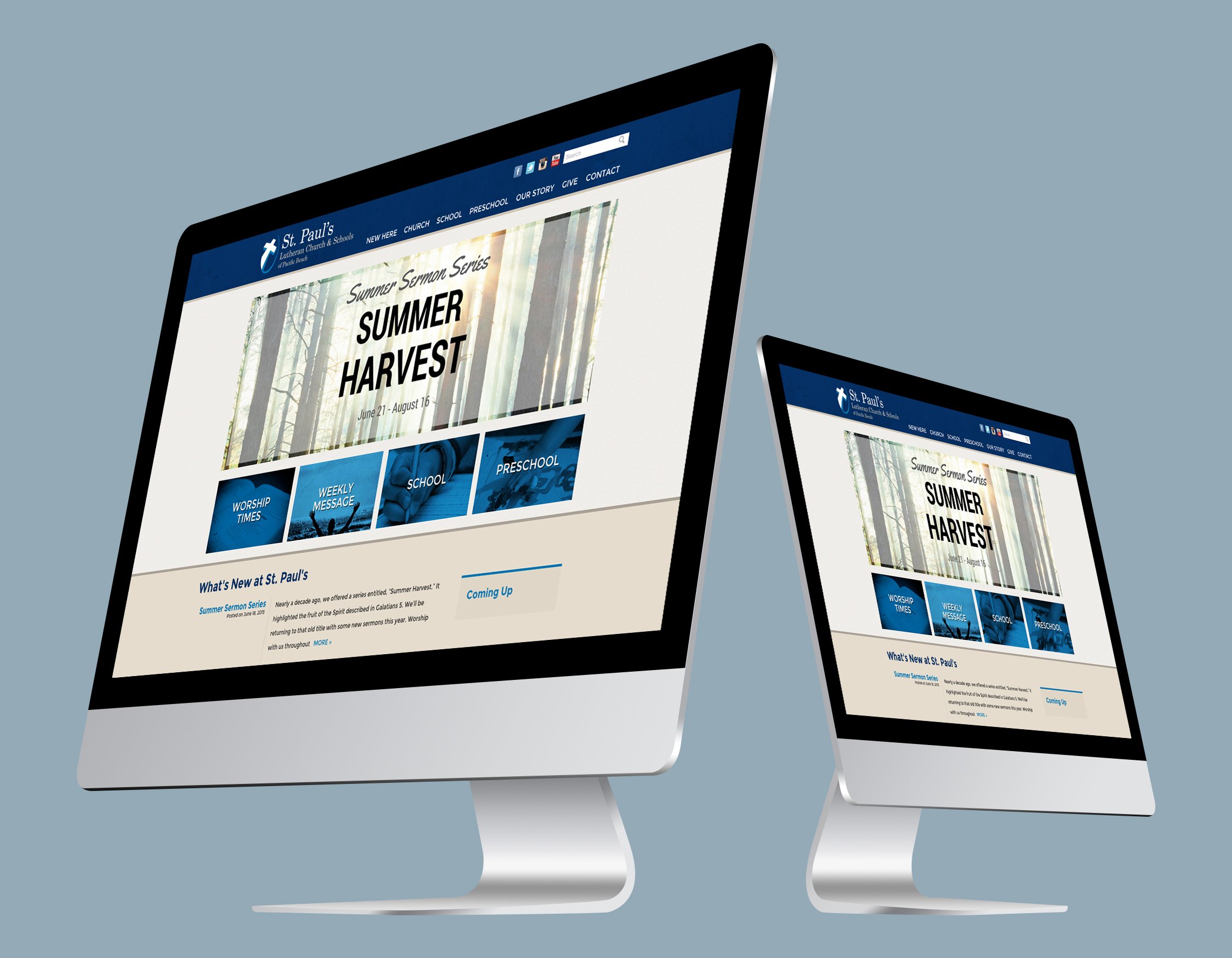 Lutheran church and school web design with Wordpress Multisite.